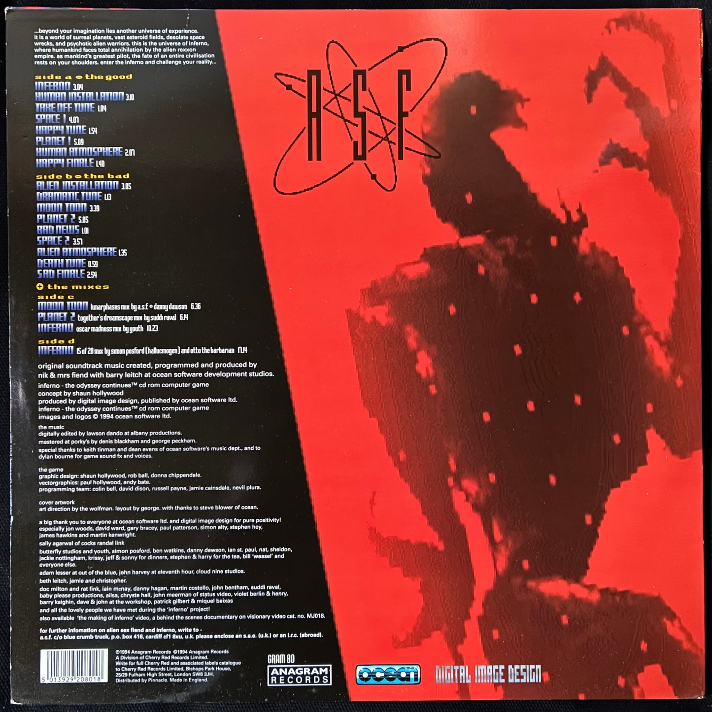 ALIEN SEX FIEND - INFERNO: THE ODYSSEY CONTINUES (LP+12") (USED VINYL 1994 UK M-/M-)