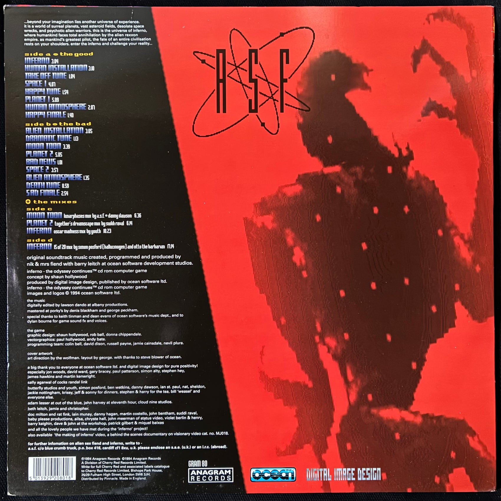 ALIEN SEX FIEND - INFERNO: THE ODYSSEY CONTINUES (LP+12") (USED VINYL 1994 UK M-/M-)