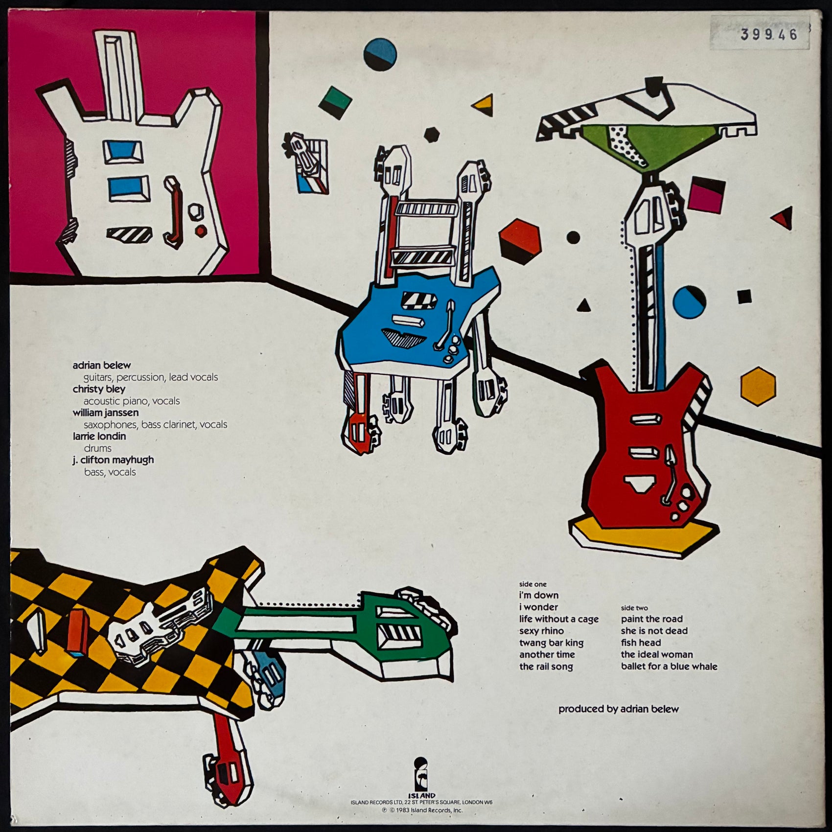 ADRIAN BELEW - TWANG BAR KING (USED VINYL 1983 UK EX+/EX+)