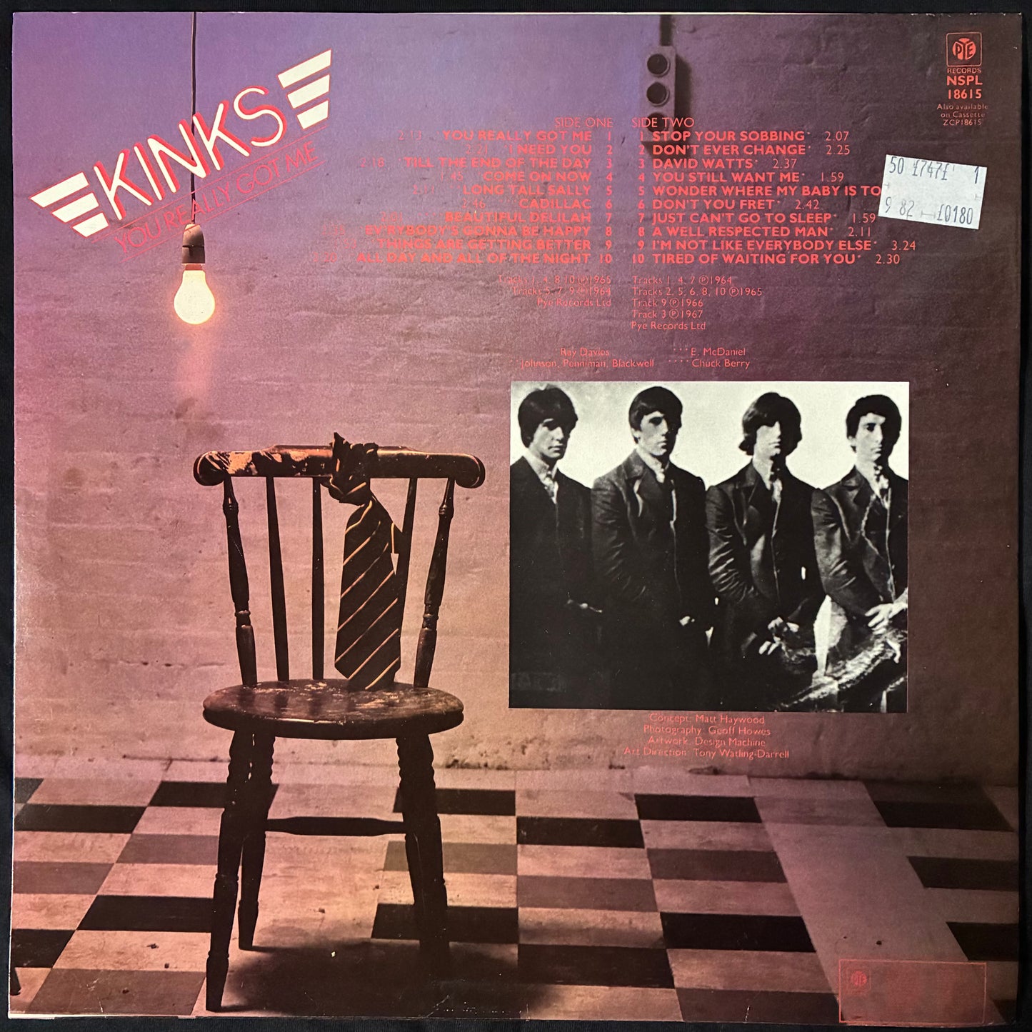 KINKS - YOU REALLY GOT ME (USED VINYL 1982 UK M-/M-)