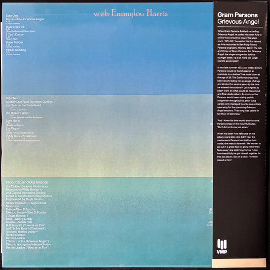 GRAM PARSONS - GREVOUS ANGEL (VMP GREEN/BLUE) (USED VINYL 2021 US M-/M-)