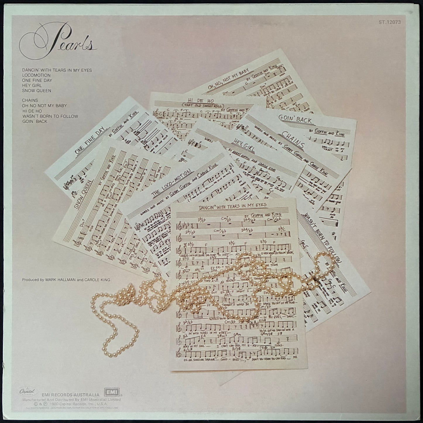 CAROLE KING - PEARLS : SONGS OF GOFFIN AND KING (USED VINYL 1980 AUS M-/EX)