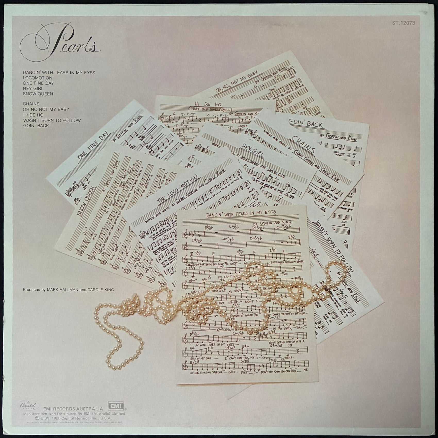 CAROLE KING - PEARLS : SONGS OF GOFFIN AND KING (USED VINYL 1980 AUS M-/EX)
