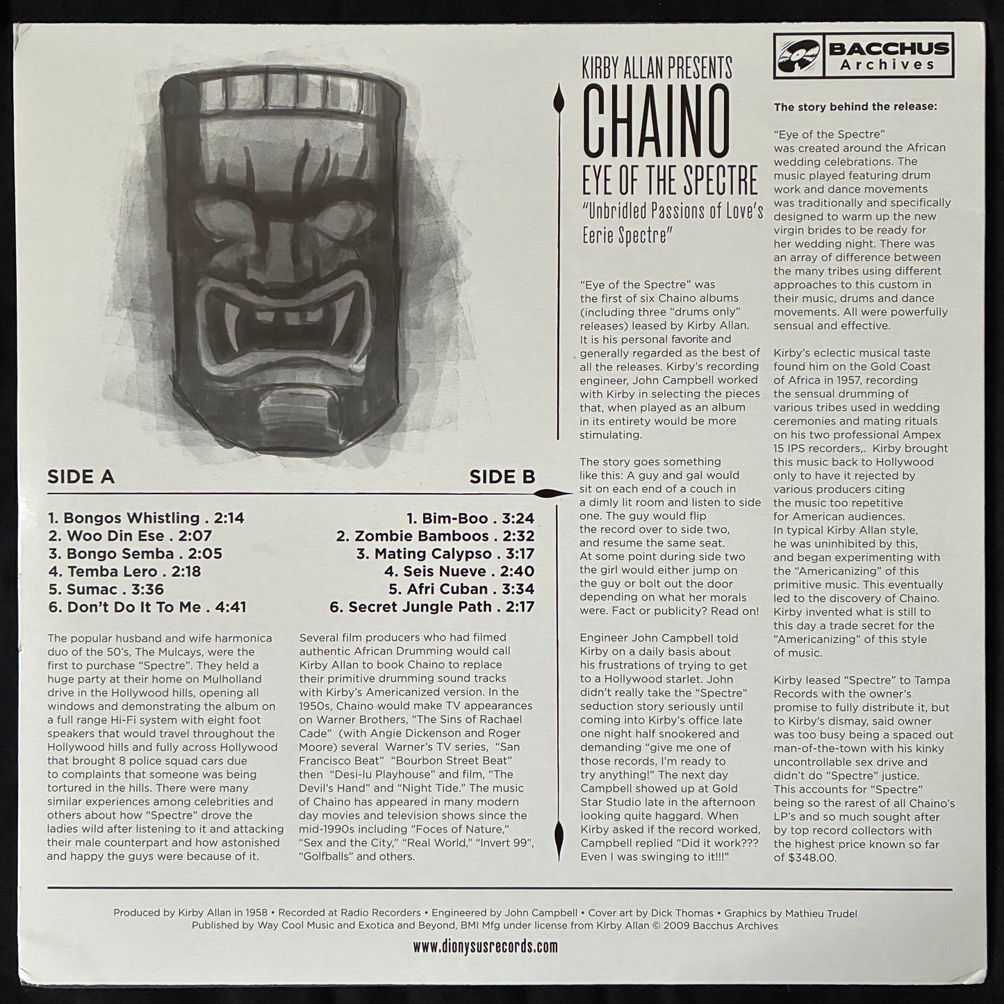 CHAINO - EYE OF THE SPECTRE (USED VINYL 2009 US EX+/EX+)