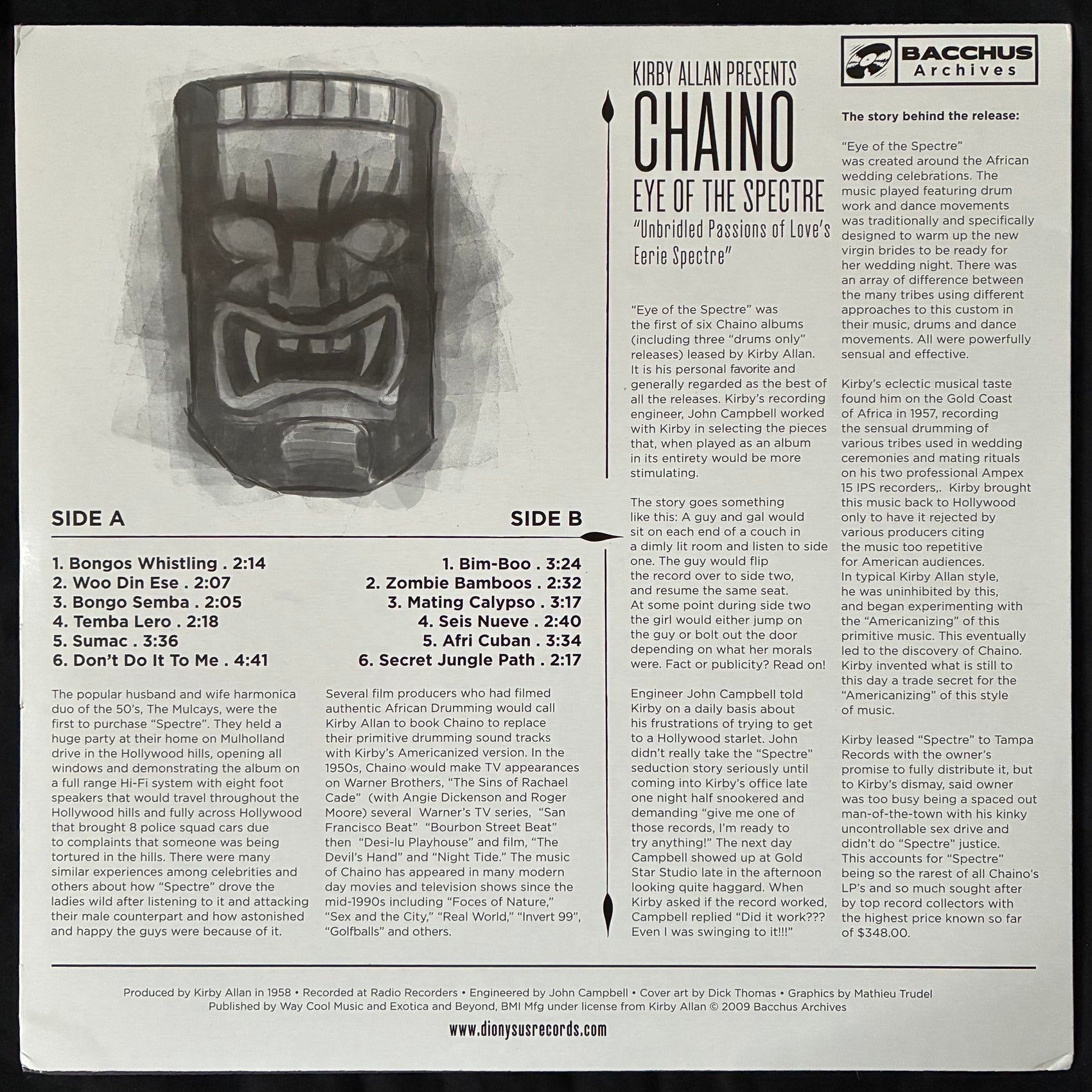 CHAINO - EYE OF THE SPECTRE (USED VINYL 2009 US EX+/EX+)