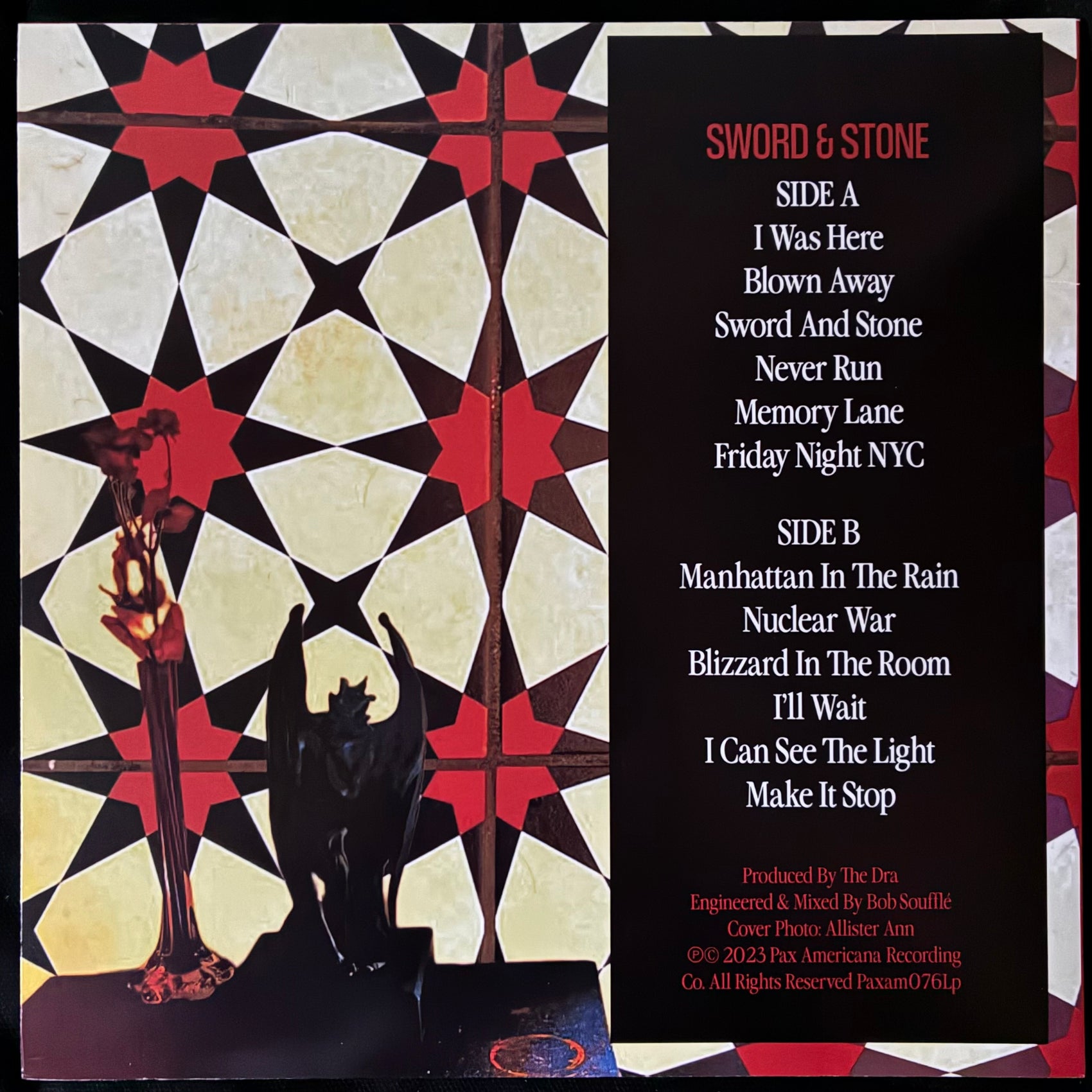 RYAN ADAMS - SWORD & STONE (CLEAR/RED/BLACK SWIRL) (USED VINYL 2024 US M-/M-)