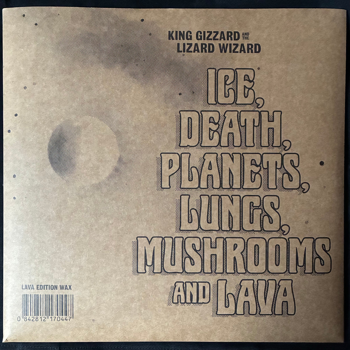 KING GIZZARD & THE LIZARD WIZARD - ICE, DEATH, PLANETS, LUNGS, MUSHROOMS AND LAVA (2LP) (ORANGE/RED MARBLED LAVA EDITION) (USED VINYL 2022 AUS M-/M-)