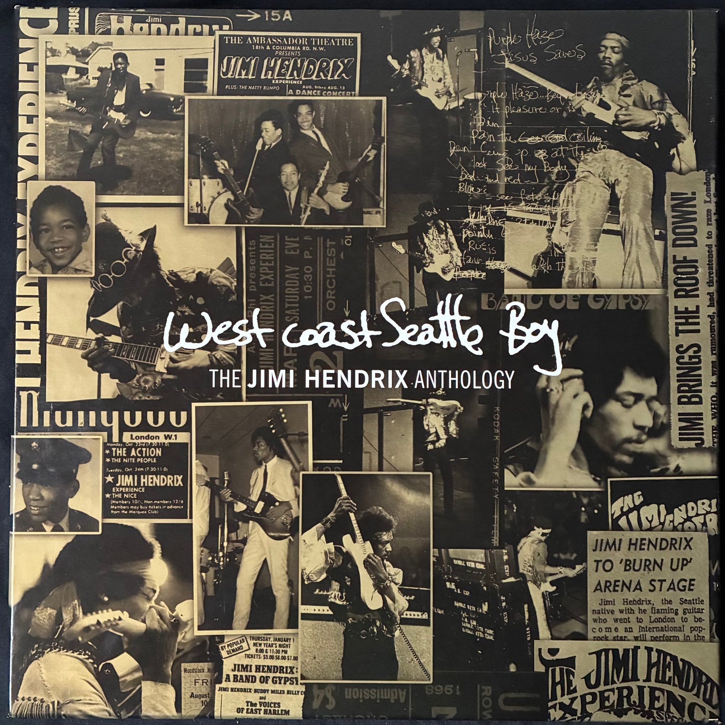 JIMI HENDRIX - WEST COAST SEATTLE BOY : THE JIMI HENDRIX ANTHOLOGY (8LP BOX SET) (180GM) (USED VINYL 2010 US M-/M-)