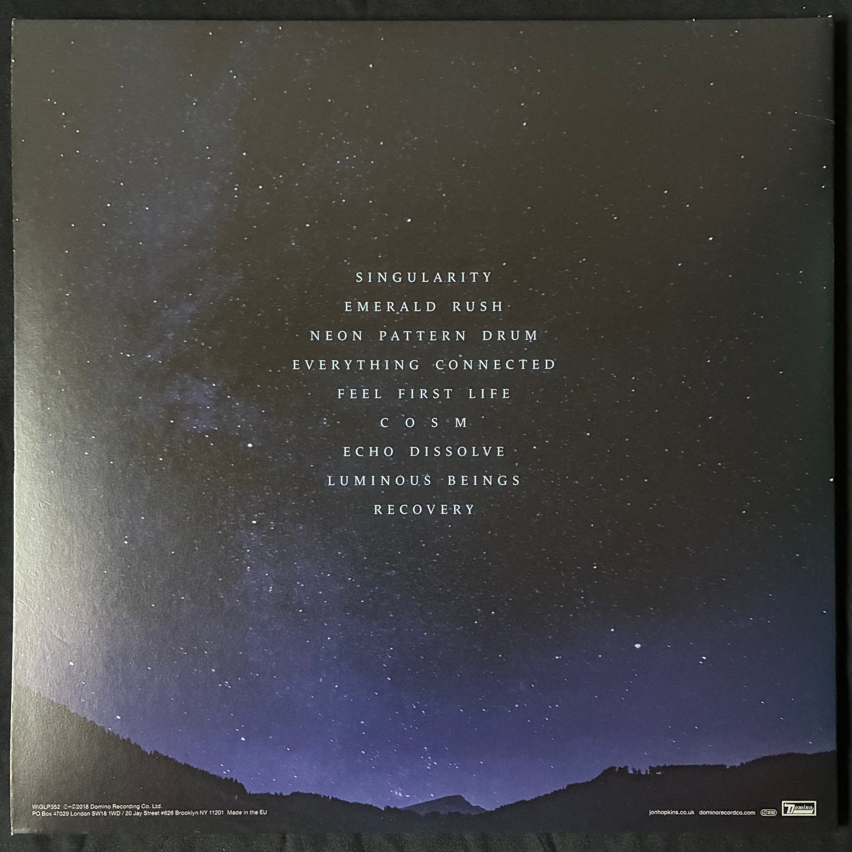 JON HOPKINS - SINGULARITY (2LP) (BLUE COLOURED) (USED VINYL 2018 EU/UK M-/EX+)