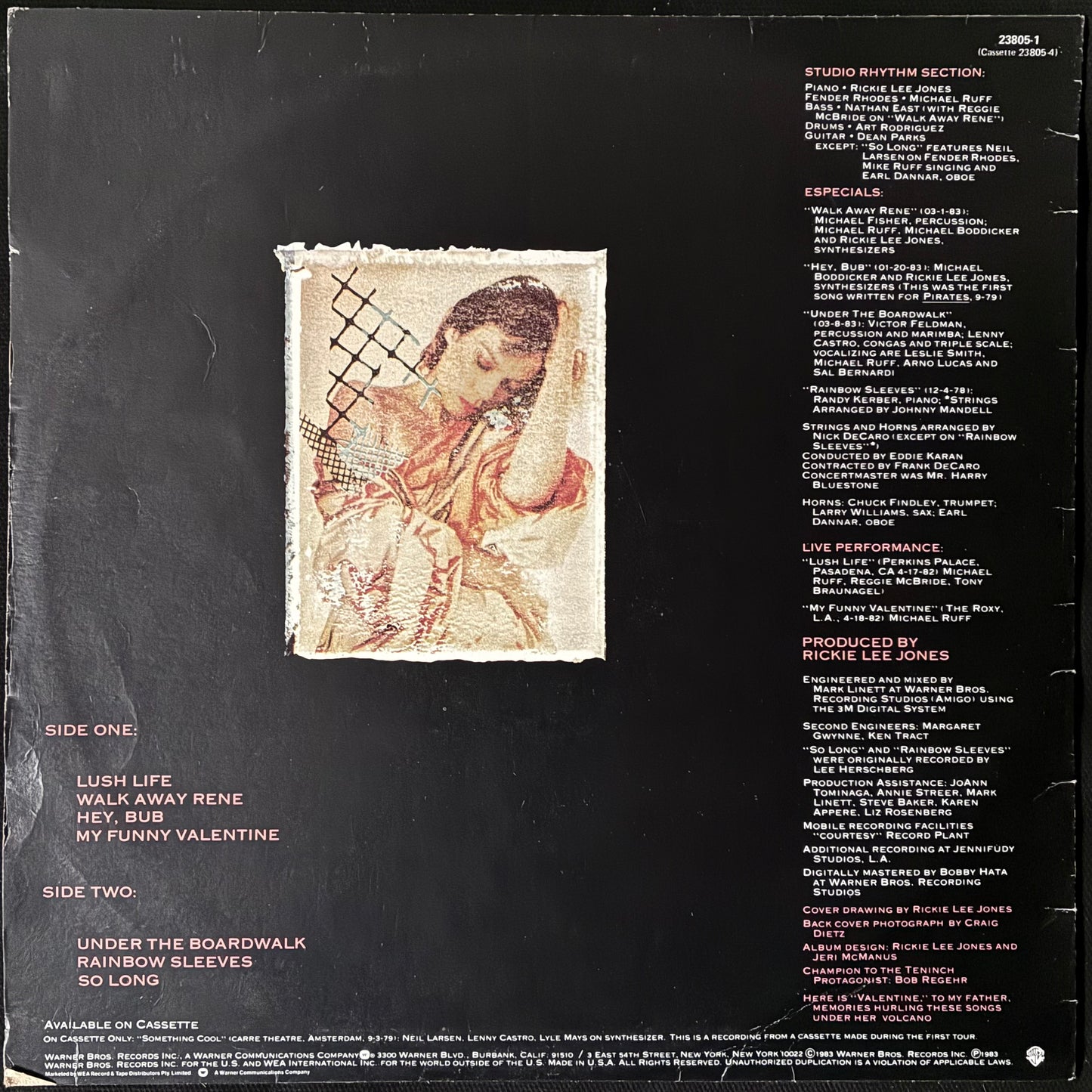 RICKIE LEE JONES - GIRL AT HER VOLCANO (MLP) (USED VINYL 1983 AUS M-/EX)