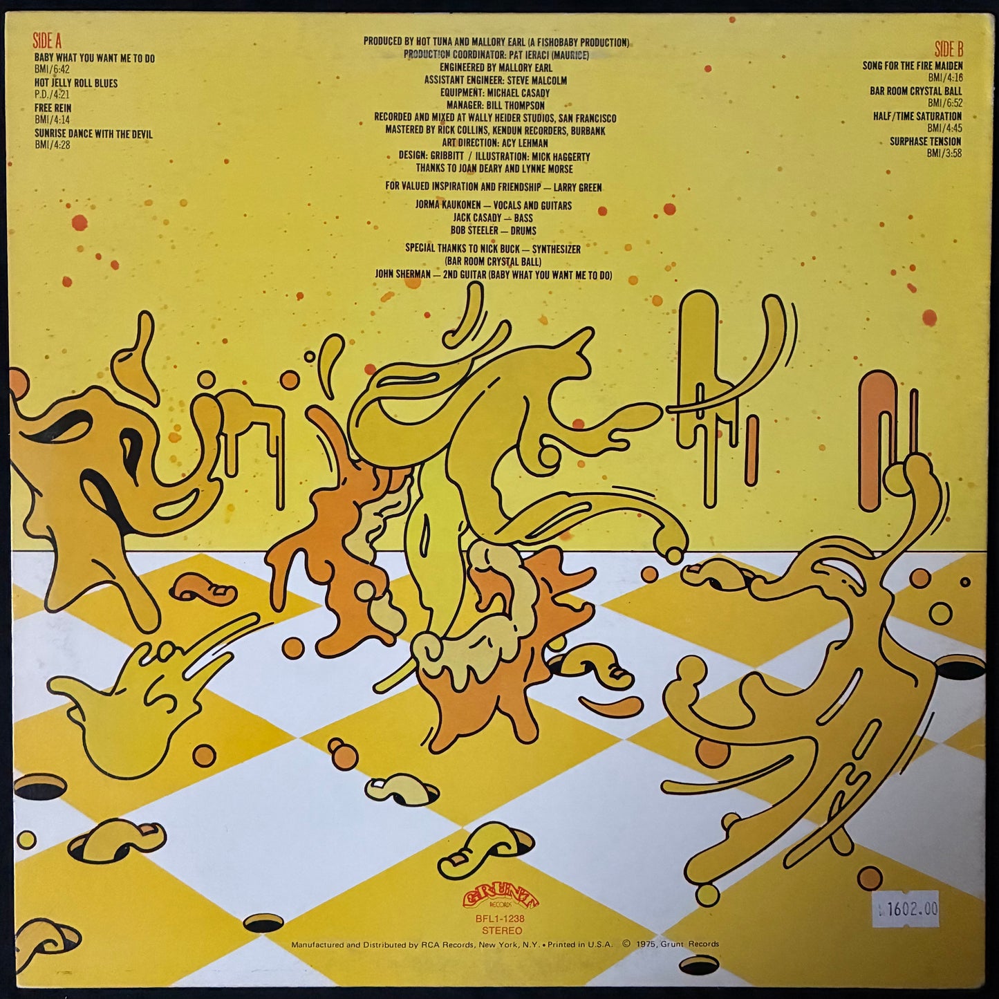 HOT TUNA - YELLOW FEVER (USED VINYL 1975 US M-/EX+)