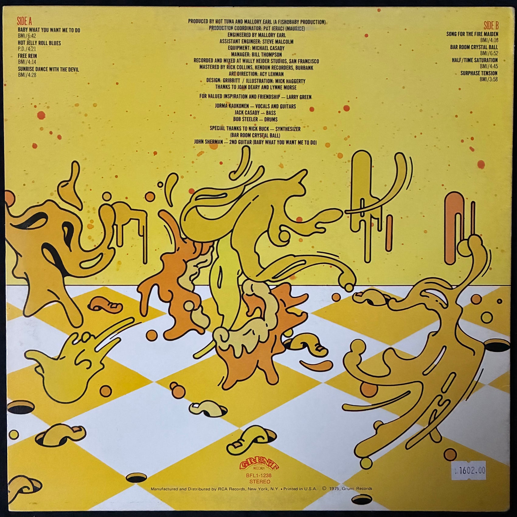 HOT TUNA - YELLOW FEVER (USED VINYL 1975 US M-/EX+)
