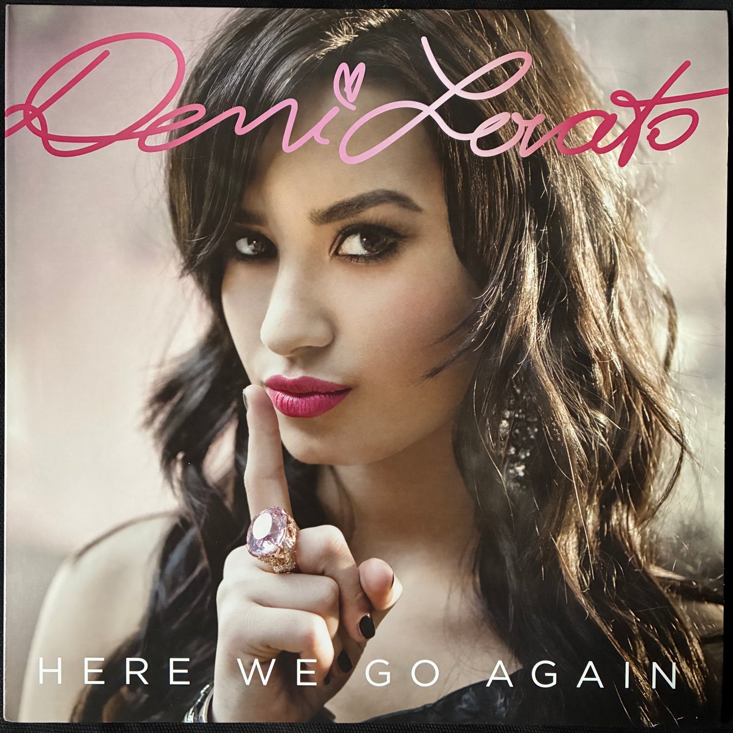DEMI LOVATO - HERE WE GO AGAIN (PINK/BLACK COLOURED) (USED VINYL 2020 US M-/M-)