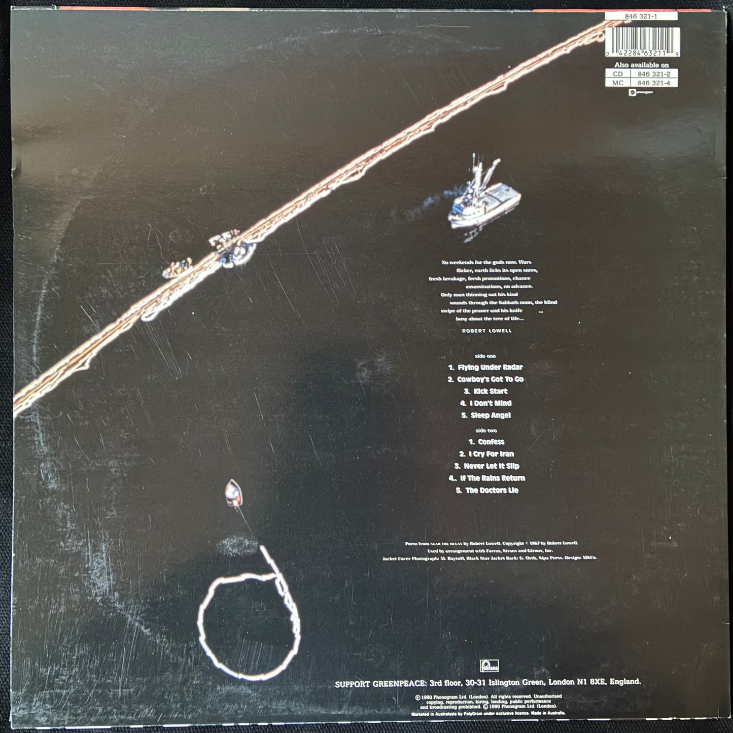 JERRY HARRISON - CASUAL GODS WALK ON WATER (USED VINYL 1990 AUS M-/M-)