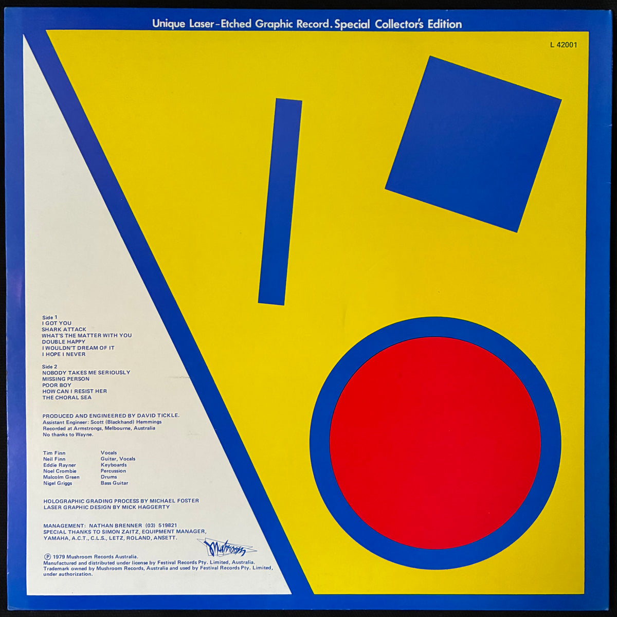 SPLIT ENZ - TRUE COLOURS (FIRST PRESSING) (USED VINYL 1979 AUS M-/M-)