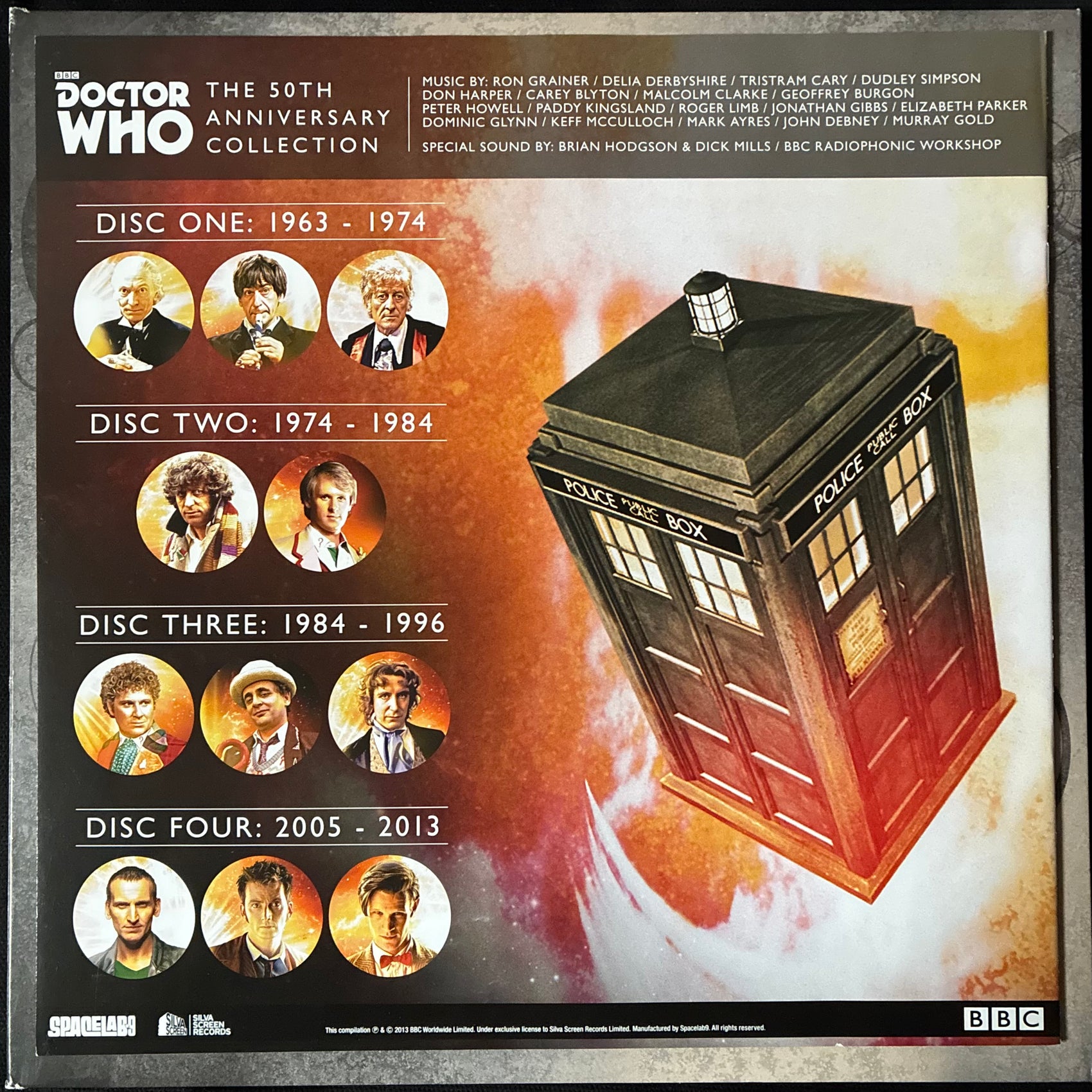 VARIOUS ARTISTS - DOCTOR WHO : THE 50TH ANNIVERSARY COLLECTION (4LP BOX SET) (SILVER COLOURED) (USED VINYL BOX SET 2016 US M-/M-)