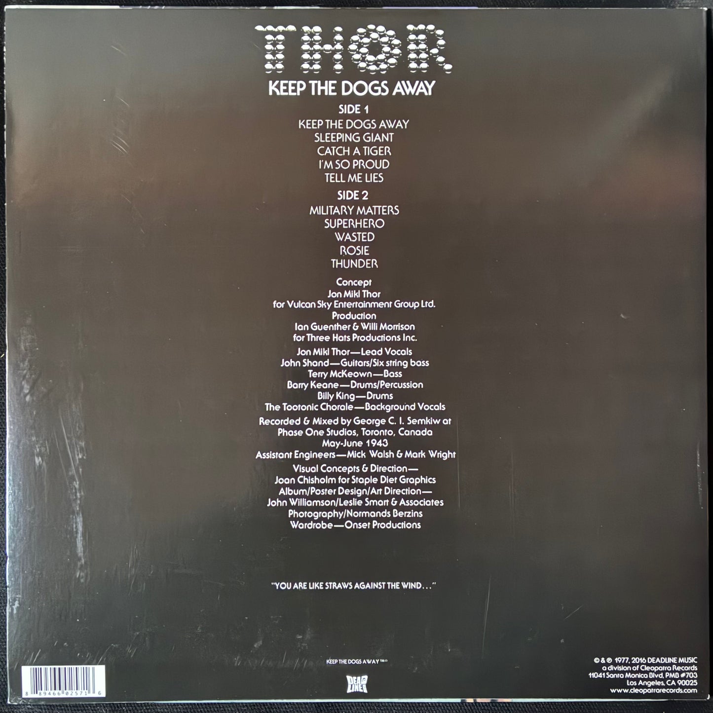 THOR - KEEP THE DOGS AWAY (USED VINYL 2016 US M-/M-)