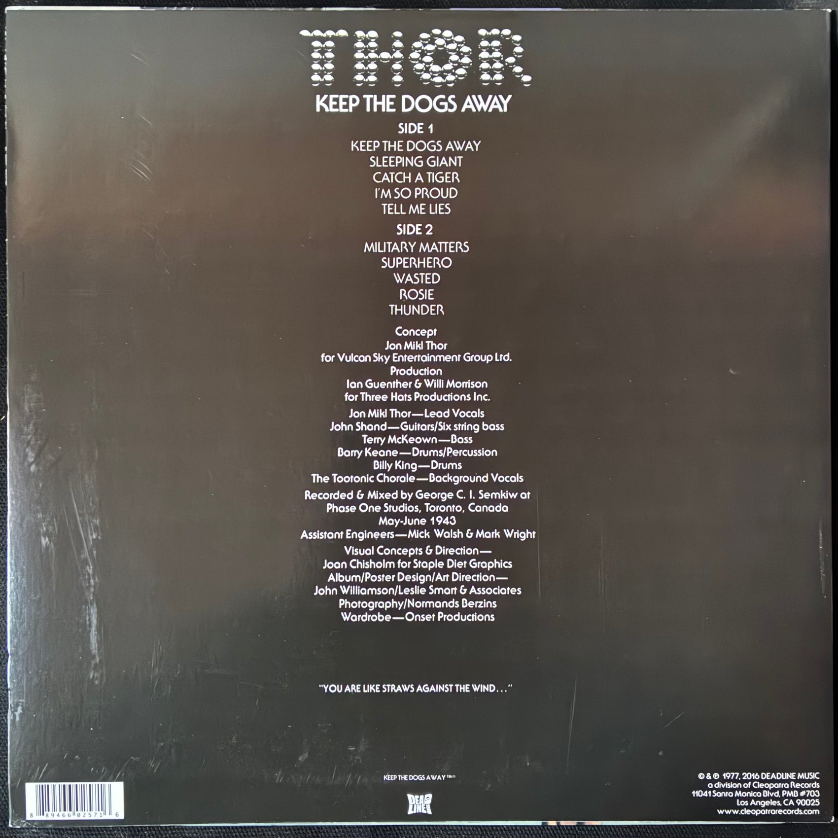 THOR - KEEP THE DOGS AWAY (USED VINYL 2016 US M-/M-)
