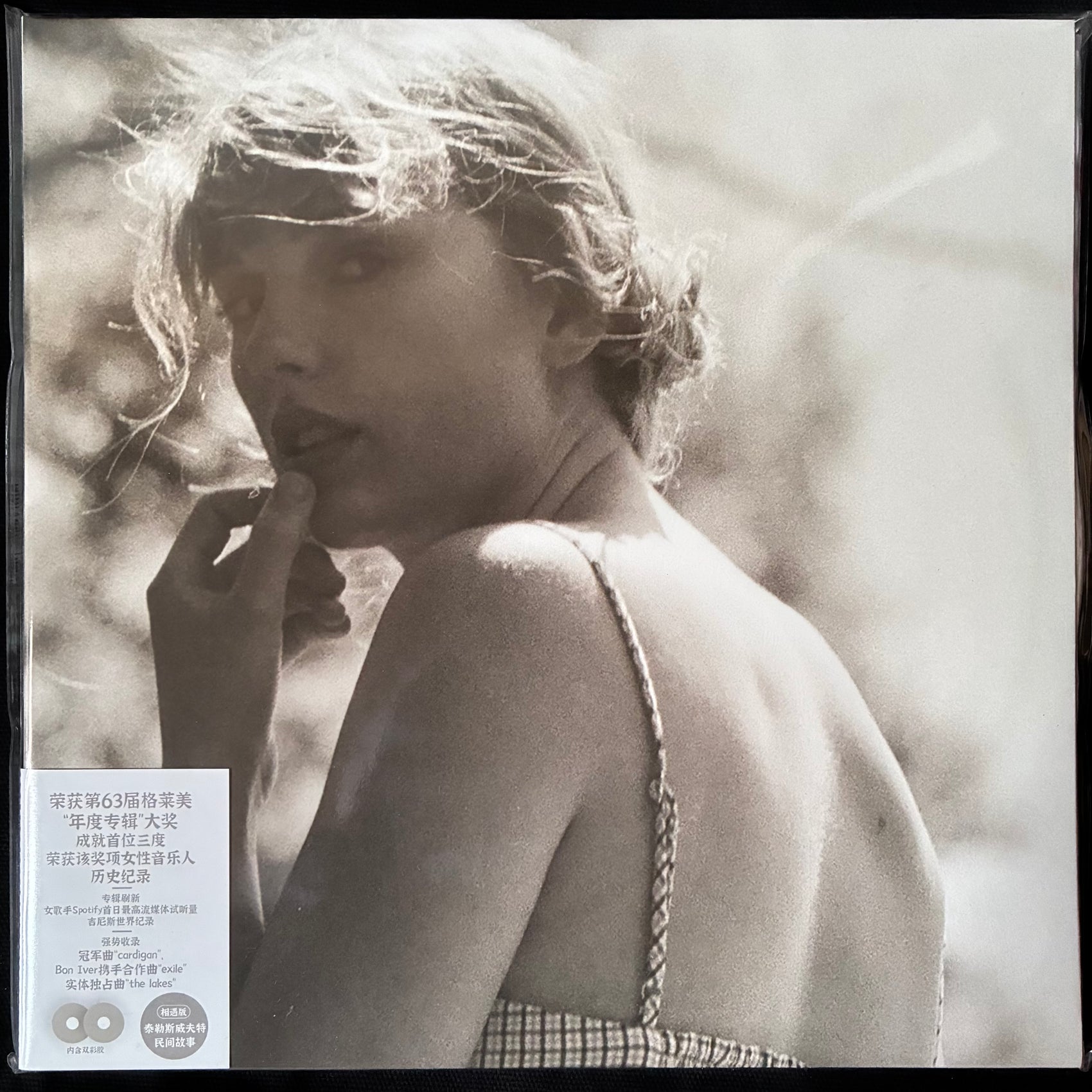 TAYLOR SWIFT - FOLKLORE (2LP) (GREY COLOURED) (USED VINYL 2021 CHINA M-/M-)