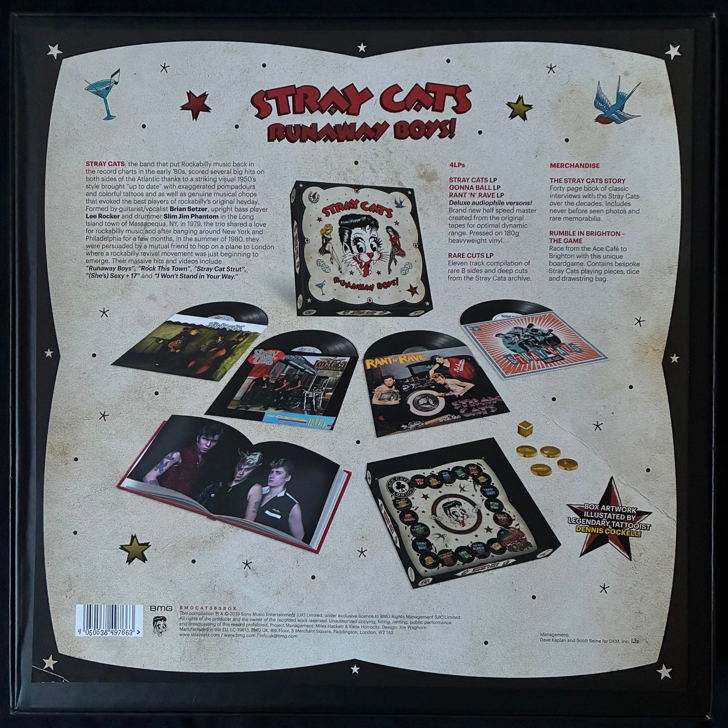 STRAY CATS - RUNAWAY BOYS! (4LP) (USED BOX SET 2019 UK M-/M-)