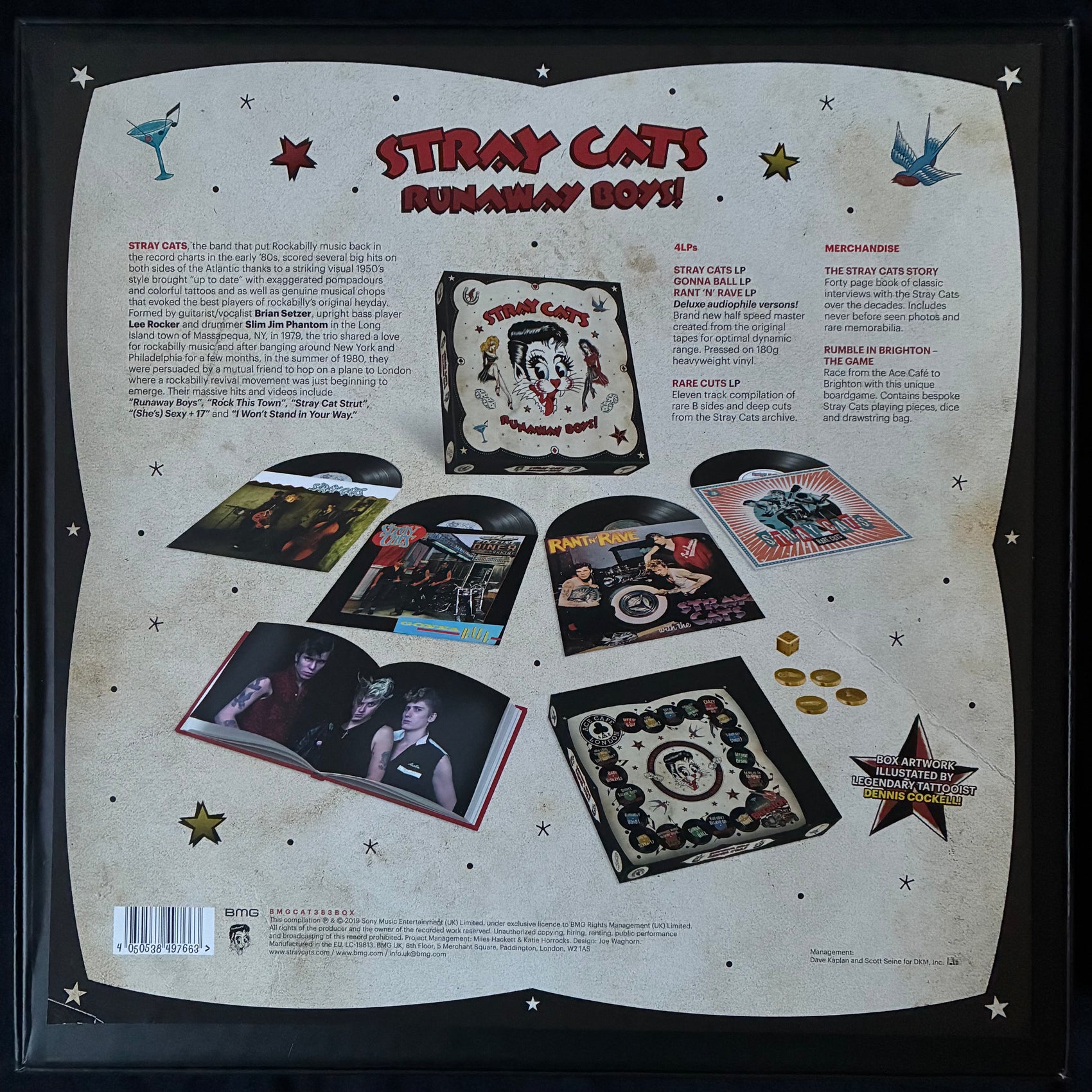 STRAY CATS - RUNAWAY BOYS! (4LP) (USED BOX SET 2019 UK M-/M-)