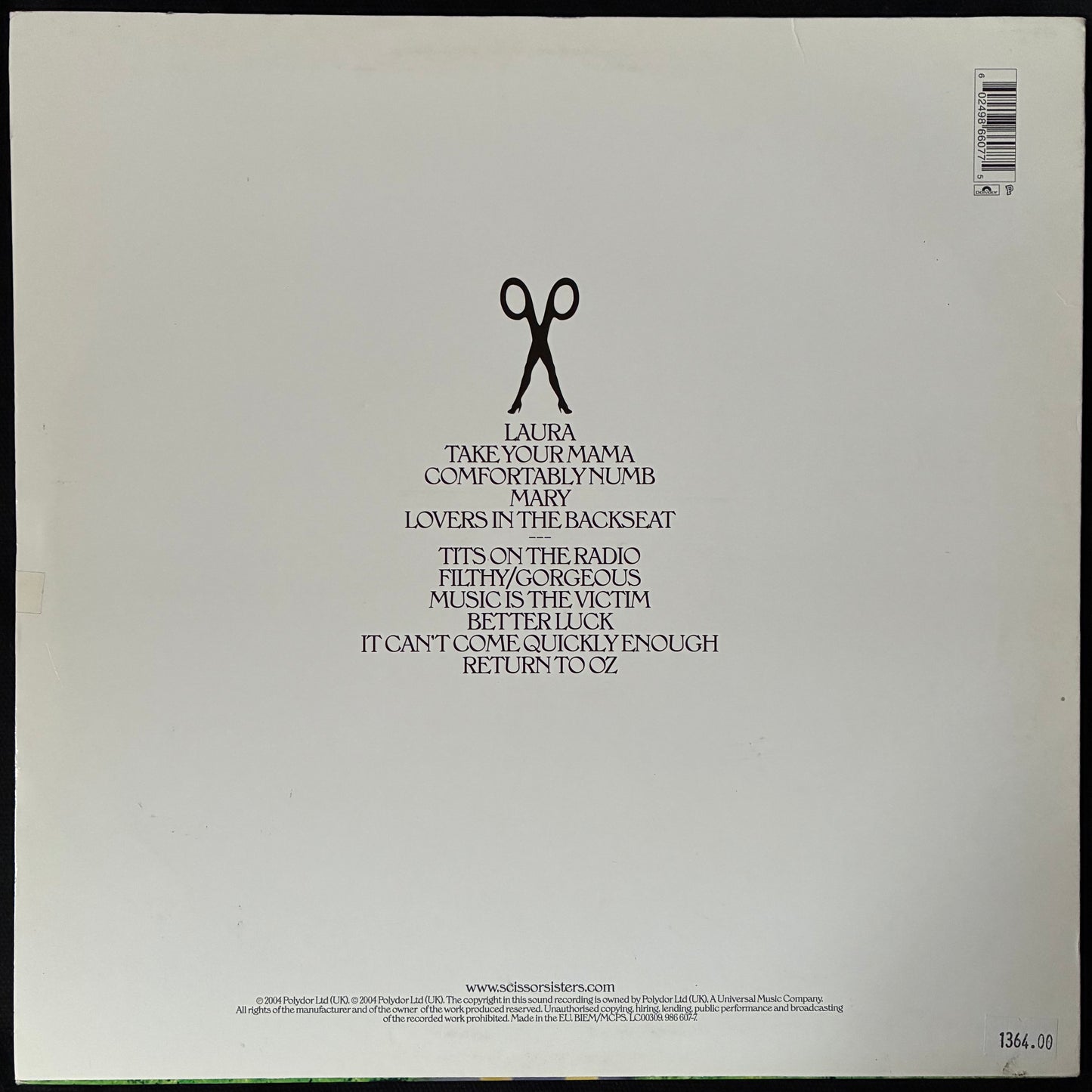 SCISSOR SISTERS - SCISSOR SISTERS (USED VINYL 2004 UK/EU M-/EX+)