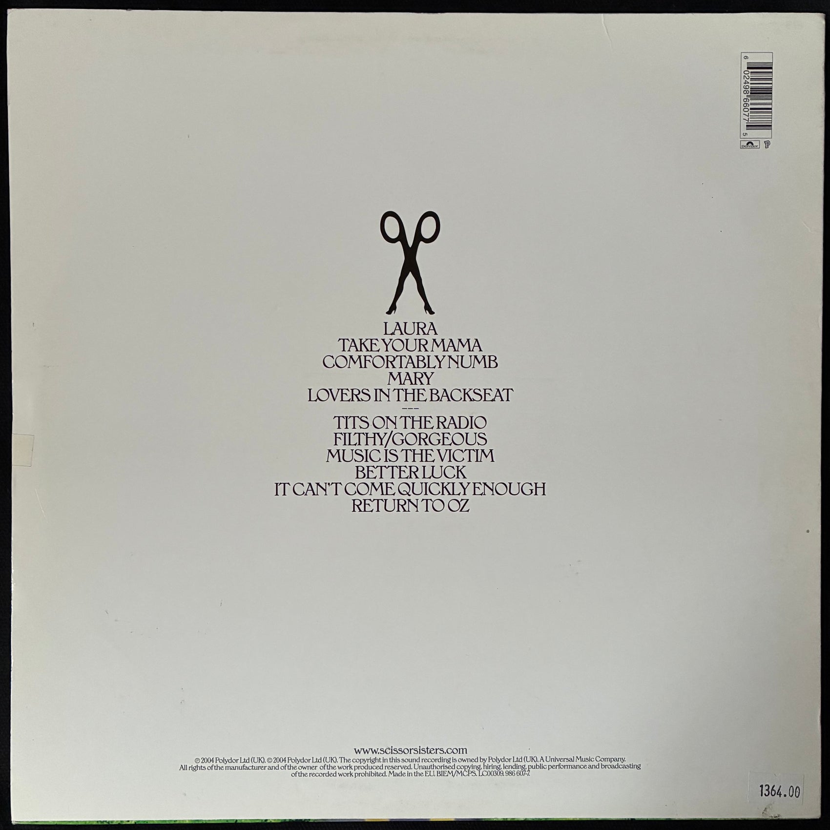 SCISSOR SISTERS - SCISSOR SISTERS (USED VINYL 2004 UK/EU M-/EX+)