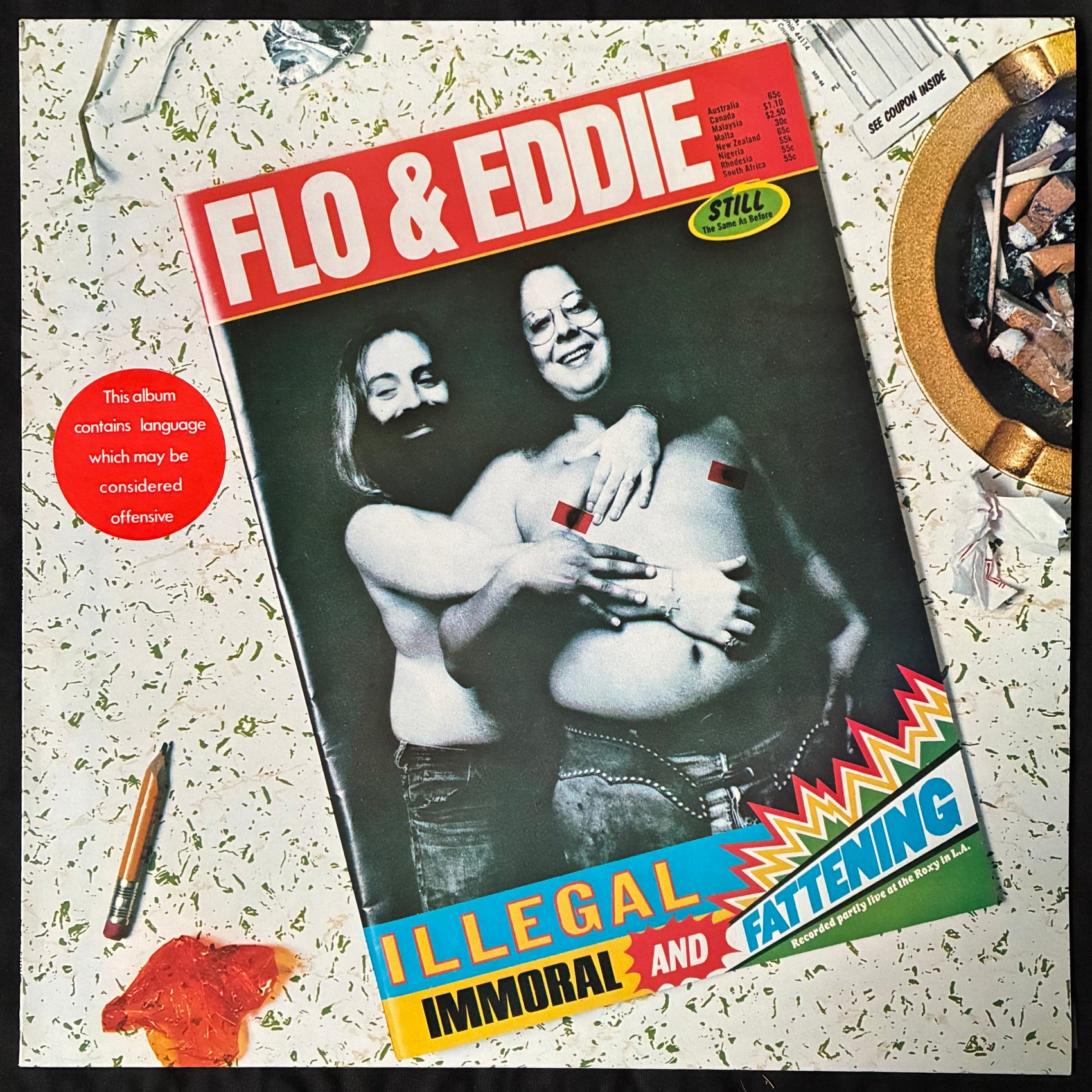 FLO & EDDIE - ILLEGAL IMMORAL AND FATTENING (USED VINYL 1975 AUS M-/M-)