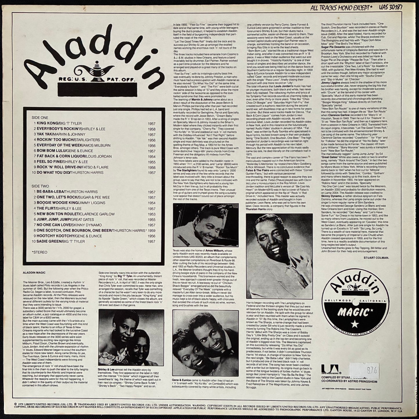 VARIOUS ARTISTS - ALADDIN MAGIC (USED VINYL 1979 UK M-/EX+)