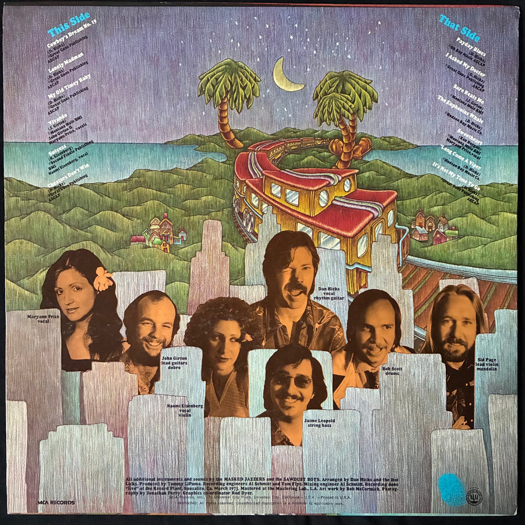 DAN HICKS AND HIS HOT LICKS - LAST TRAIN TO HICKSVILLE... (USED VINYL US M-/M-)