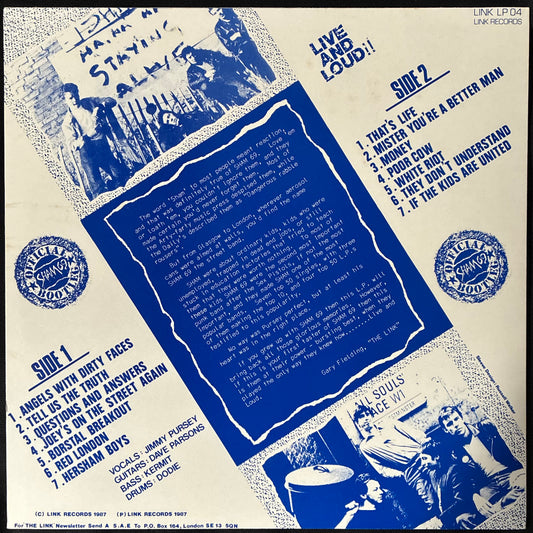 SHAM 69 - LIVE AND LOUD!! (USED VINYL 1987 UK M-/M-)