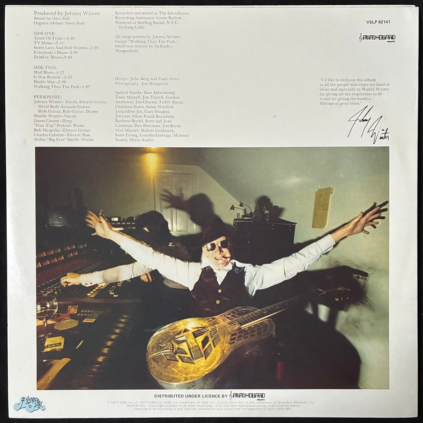JOHNNY WINTER - NOTHIN' BUT THE BLUES (USED VINYL 1977 AUS M-/M-)