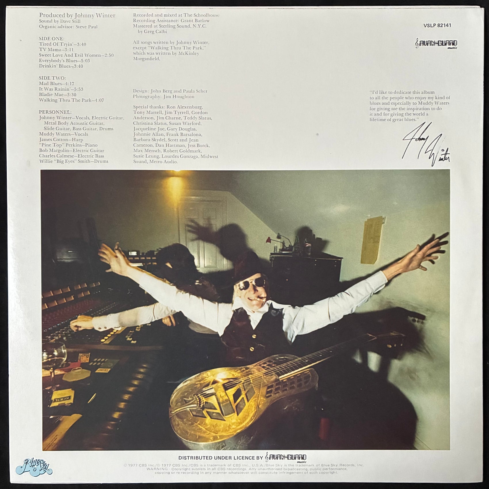 JOHNNY WINTER - NOTHIN' BUT THE BLUES (USED VINYL 1977 AUS M-/M-)