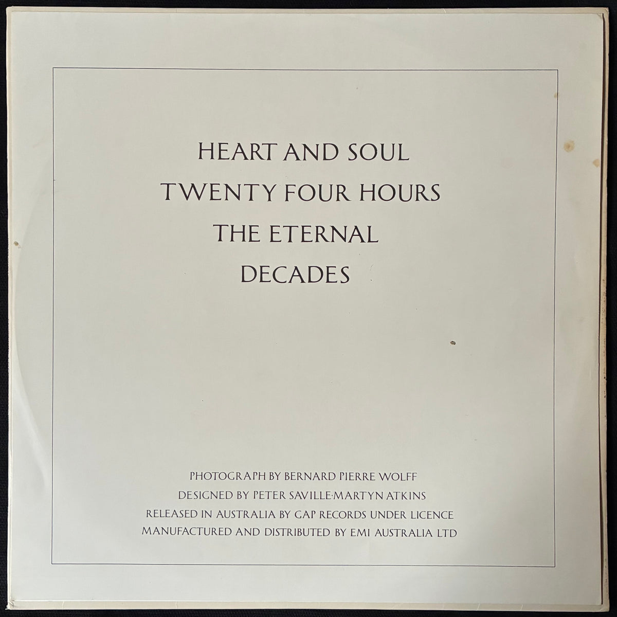 JOY DIVISION - CLOSER (FIRST PRESSING) (USED VINYL 1981 AUS EX+/EX)