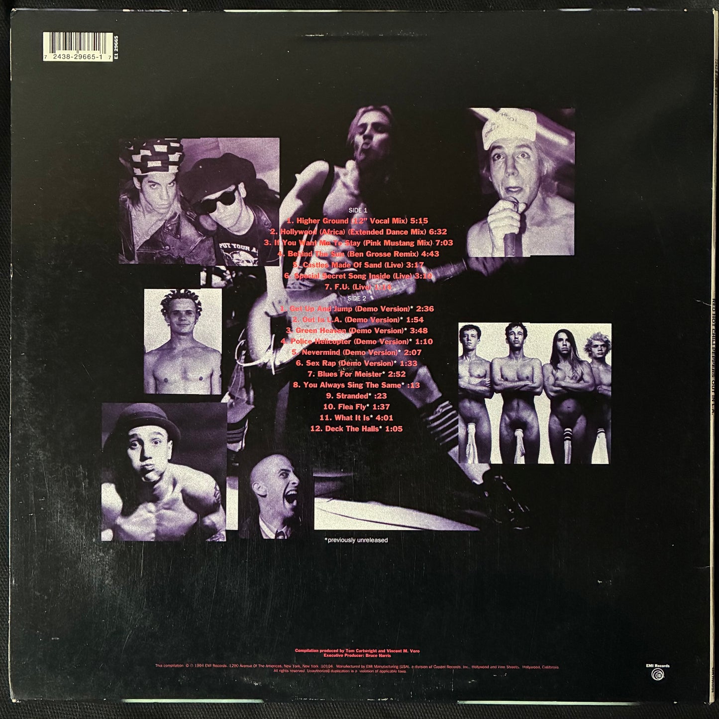 RED HOT CHILI PEPPERS - OUT IN L.A. (FIRST PRESSING) (USED VINYL 1994 US M-/EX+)