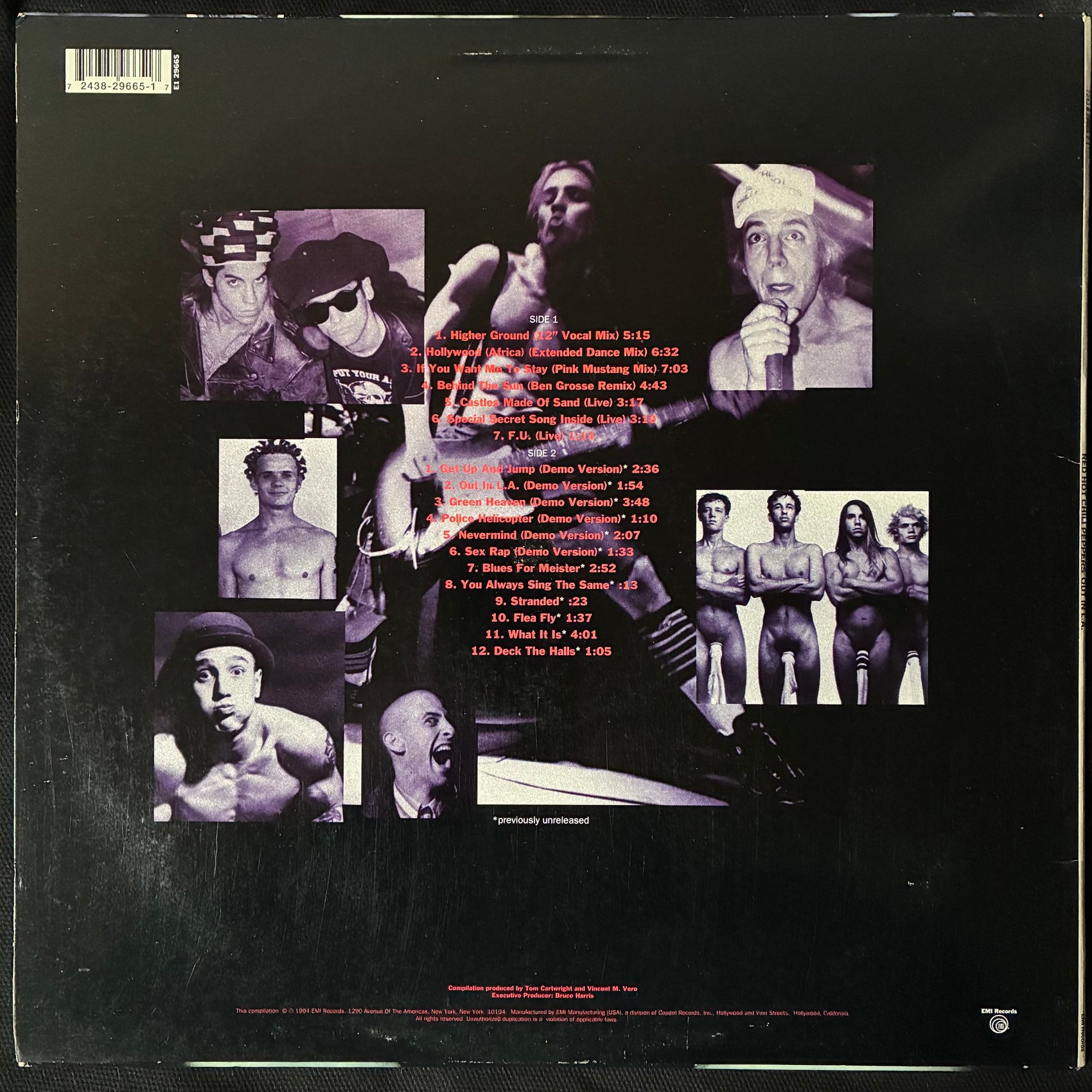 RED HOT CHILI PEPPERS - OUT IN L.A. (FIRST PRESSING) (USED VINYL 1994 US M-/EX+)