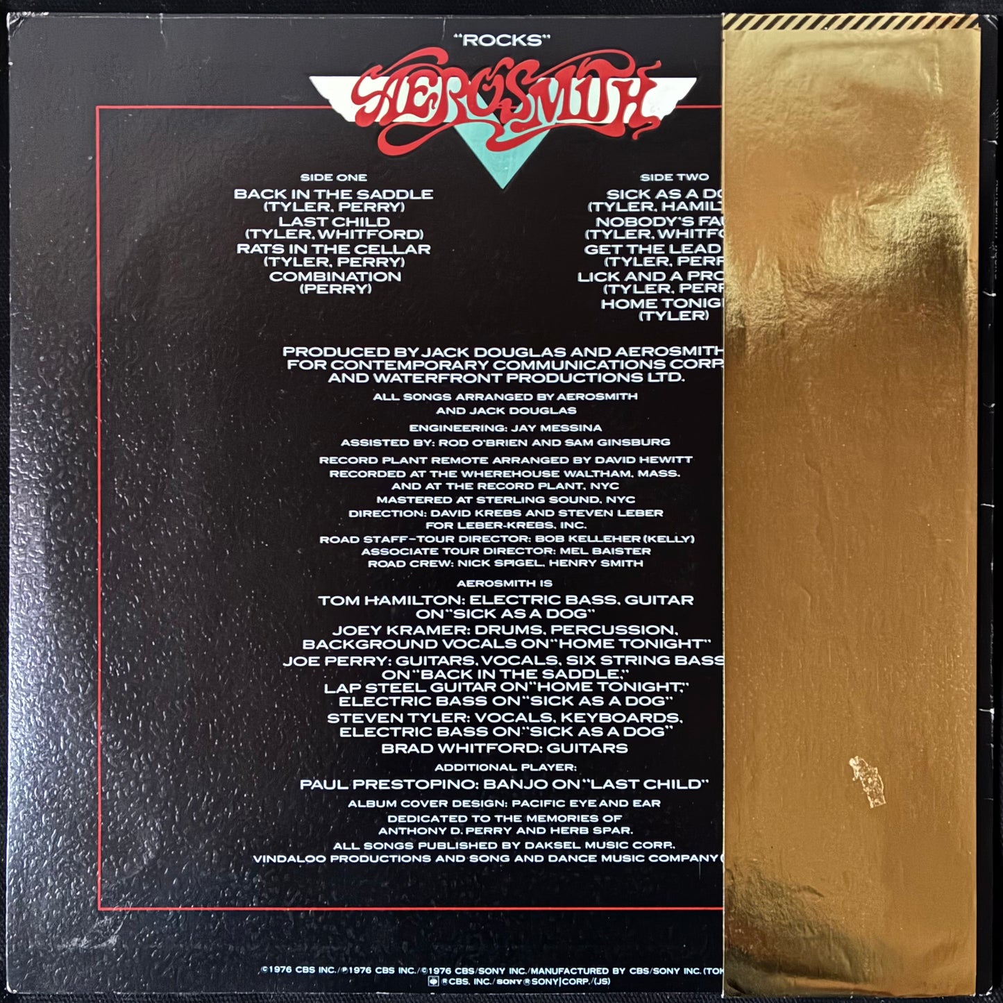 AEROSMITH - ROCKS (USED VINYL 1976 JAPAN EX+/EX+)