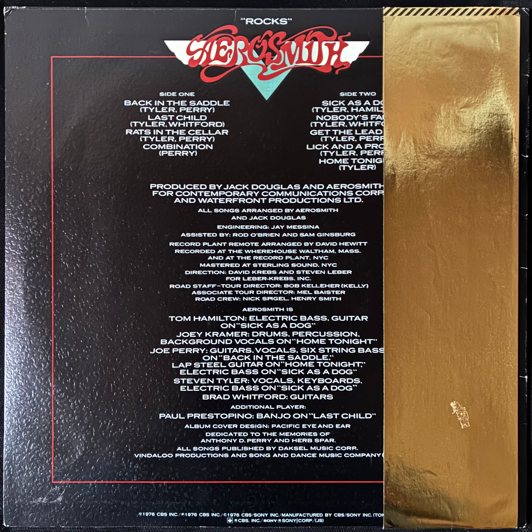 AEROSMITH - ROCKS (USED VINYL 1976 JAPAN EX+/EX+)