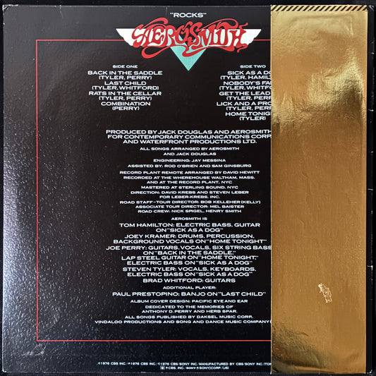 AEROSMITH - ROCKS (USED VINYL 1976 JAPAN EX+/EX+)