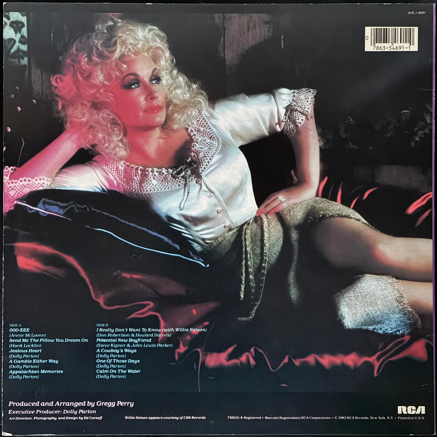 DOLLY PARTON - BURLAP AND SATIN (USED VINYL 1983 US M-/M-)
