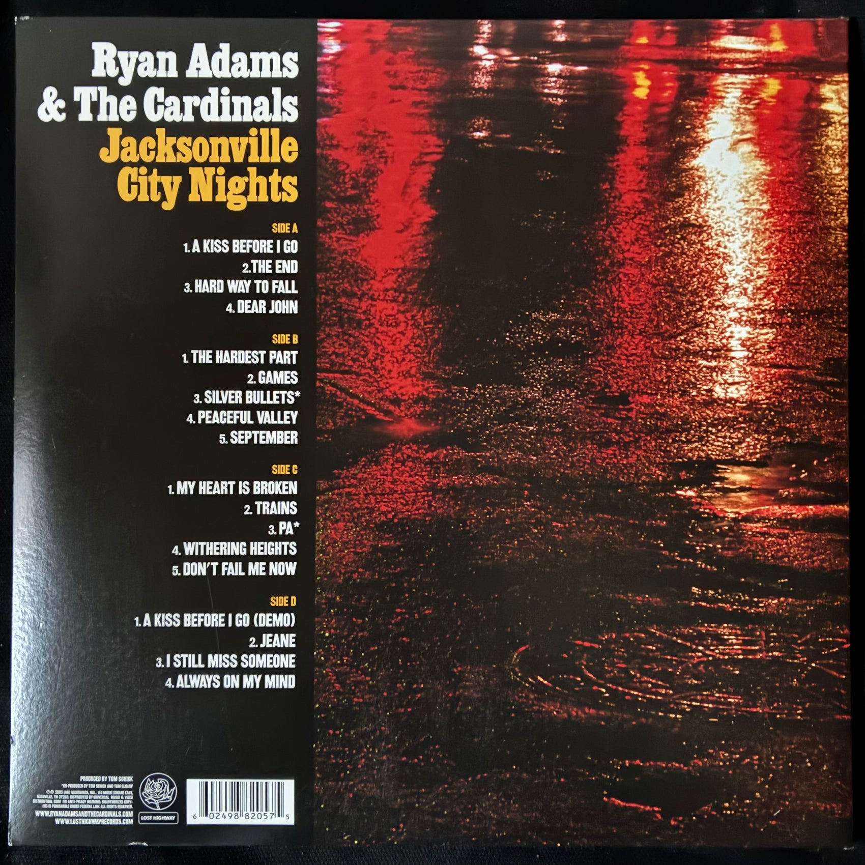 RYAN ADAMS & THE CARDINALS - JACKSONVILLE CITY NIGHTS (2LP) (180GM) (USED VINYL 2019 US M-/M-)