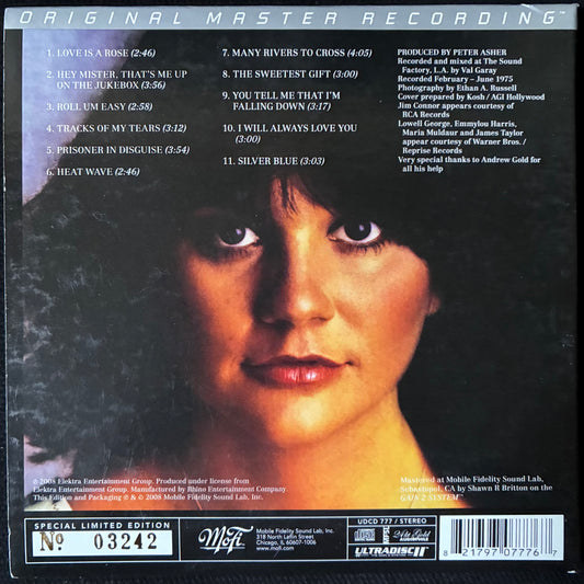 LINDA RONSTADT - PRISONER IN DISGUISE (MOBILE FIDELITY) (USED CD 2008 US EX+/EX+)