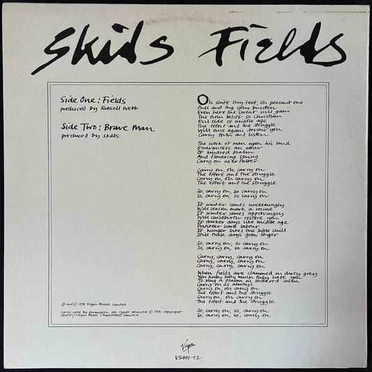 SKIDS - FIELDS (12") (USED VINYL 1981 UK M-/EX+)