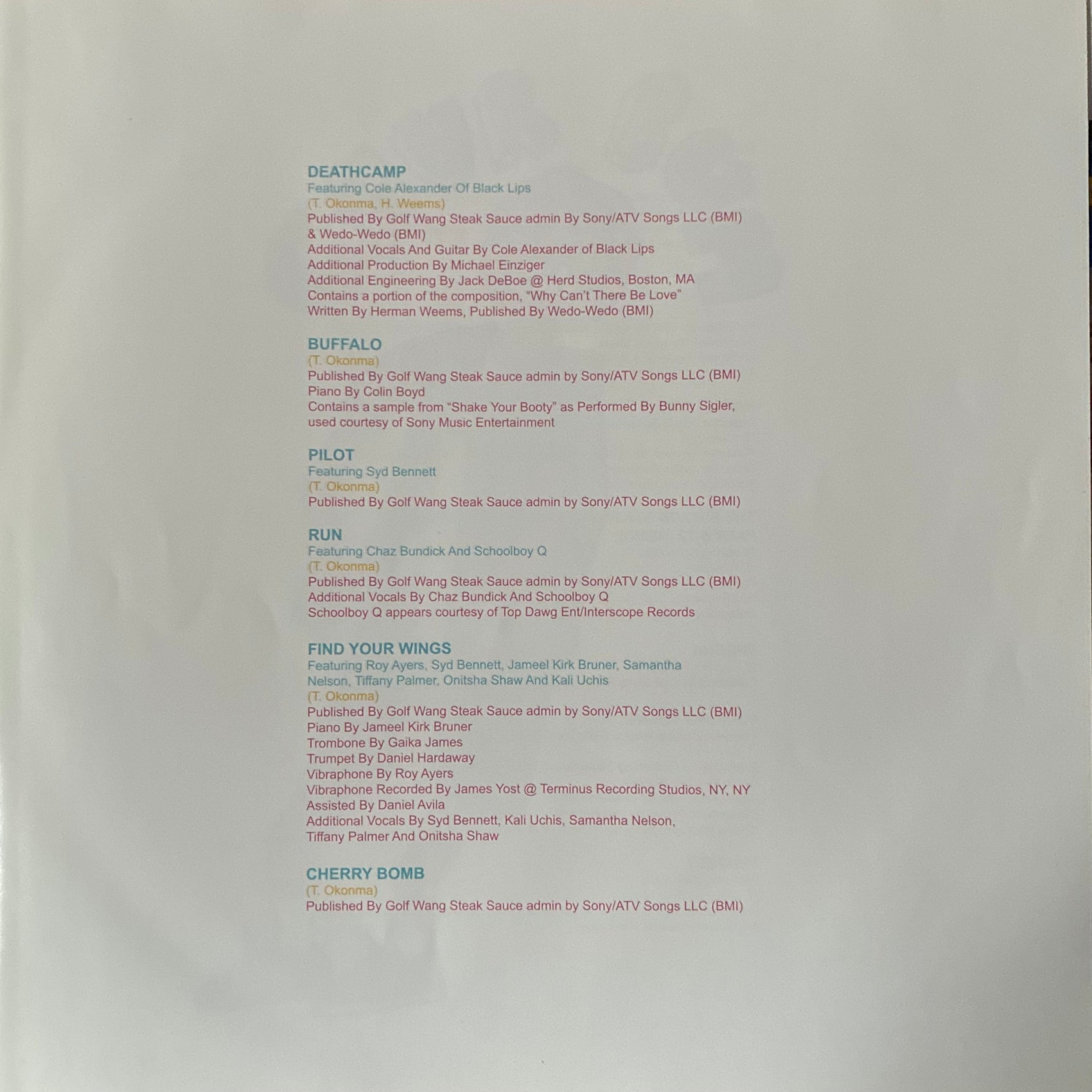 TYLER, THE CREATOR - CHERRY BOMB (RED COLOURED) (USED VINYL 2020 US M-/M-)