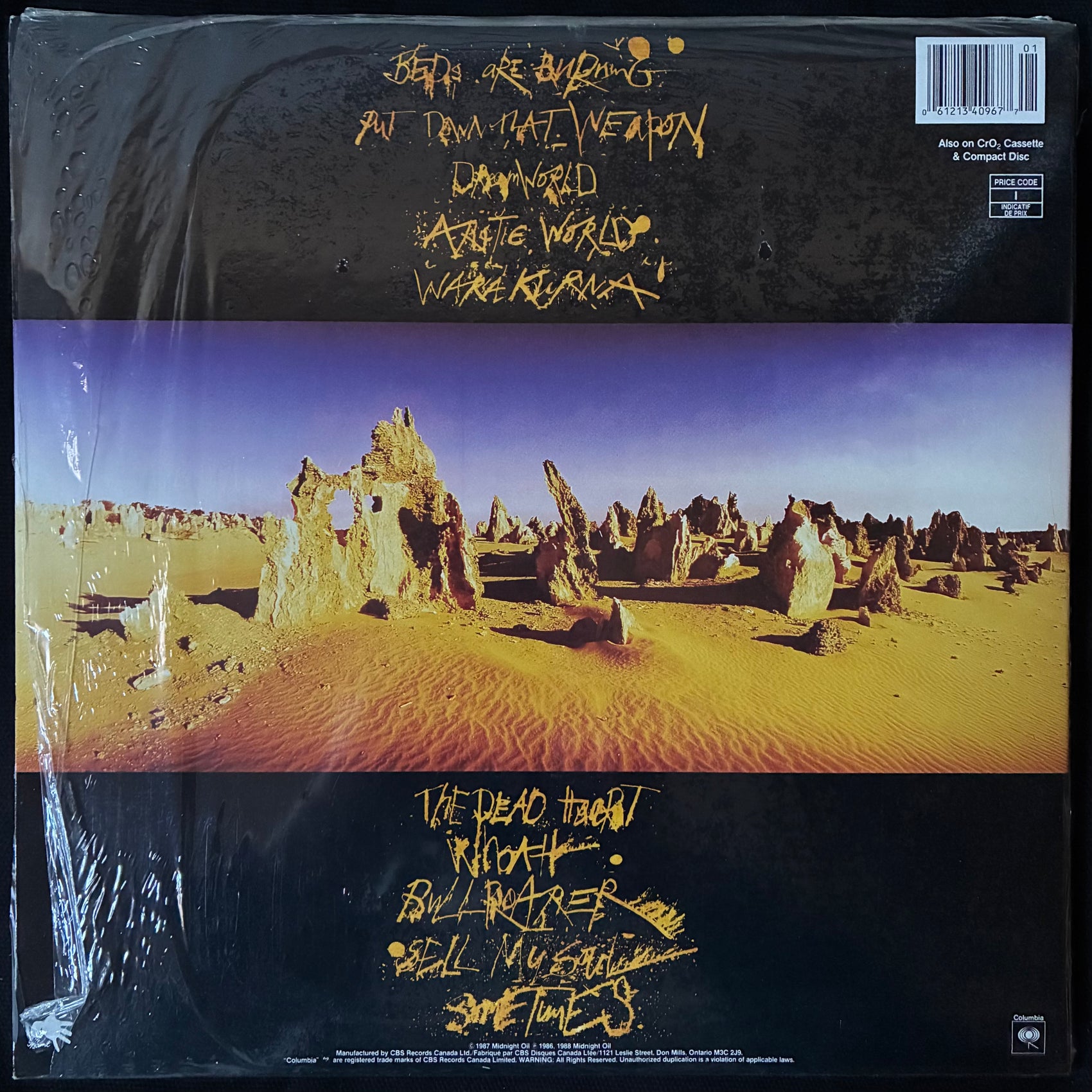 MIDNIGHT OIL - DIESEL AND DUST (FIRST PRESSING) (USED VINYL 1986 CANADA M-/M-)