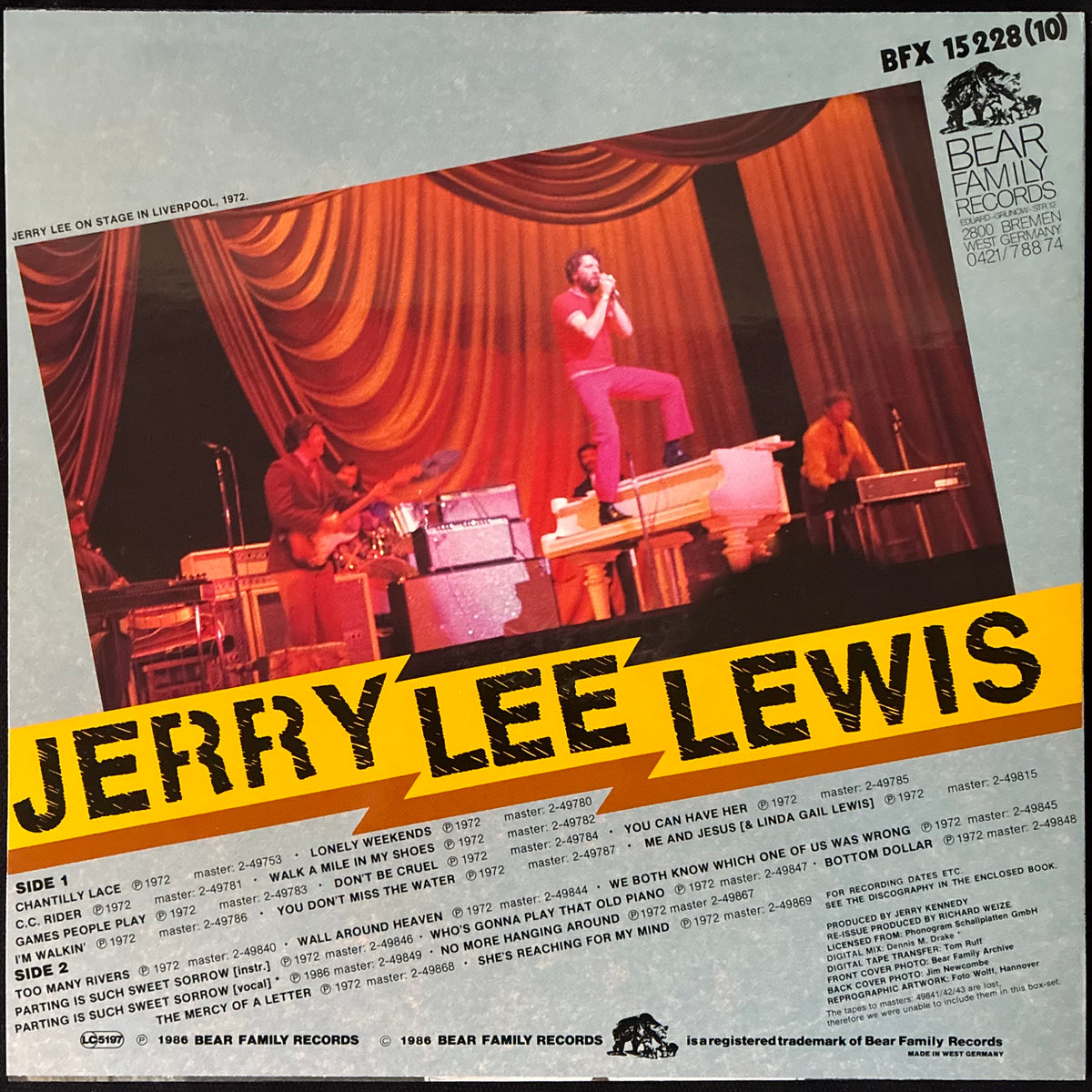 JERRY LEE LEWIS - THE KILLER 1969-1972 (11LP BOX SET) (USED VINYL 1986 GERMANY M-/M-)
