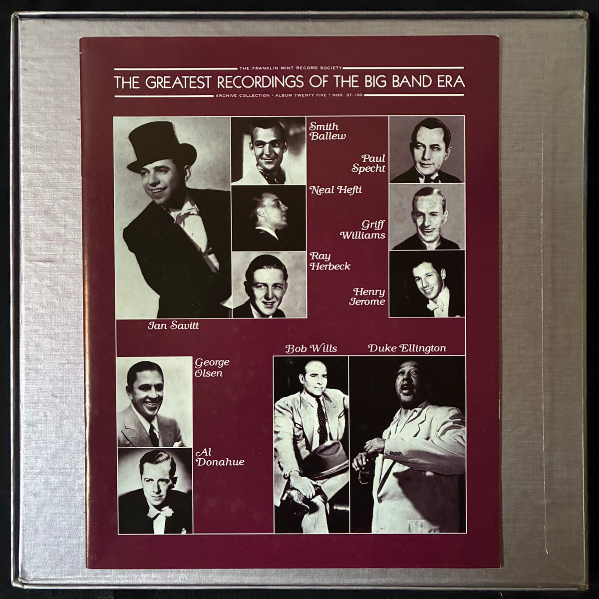 VARIOUS ARTISTS - THE GREATEST RECORDINGS OF THE BIG BAND ERA (RED COLOURED) (4LP BOX SET) (USED VINYL 1980 US M-/M-)