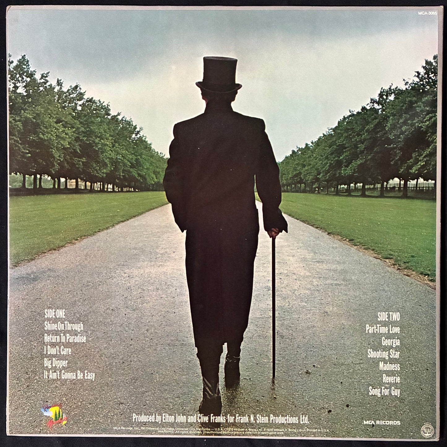ELTON JOHN - A SINGLE MAN (USED VINYL 1978 US M-/EX+)
