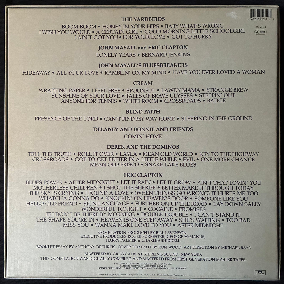 ERIC CLAPTON - CROSSROADS (4CD BOX SET) (USED CD 1988 EU M-/M-)