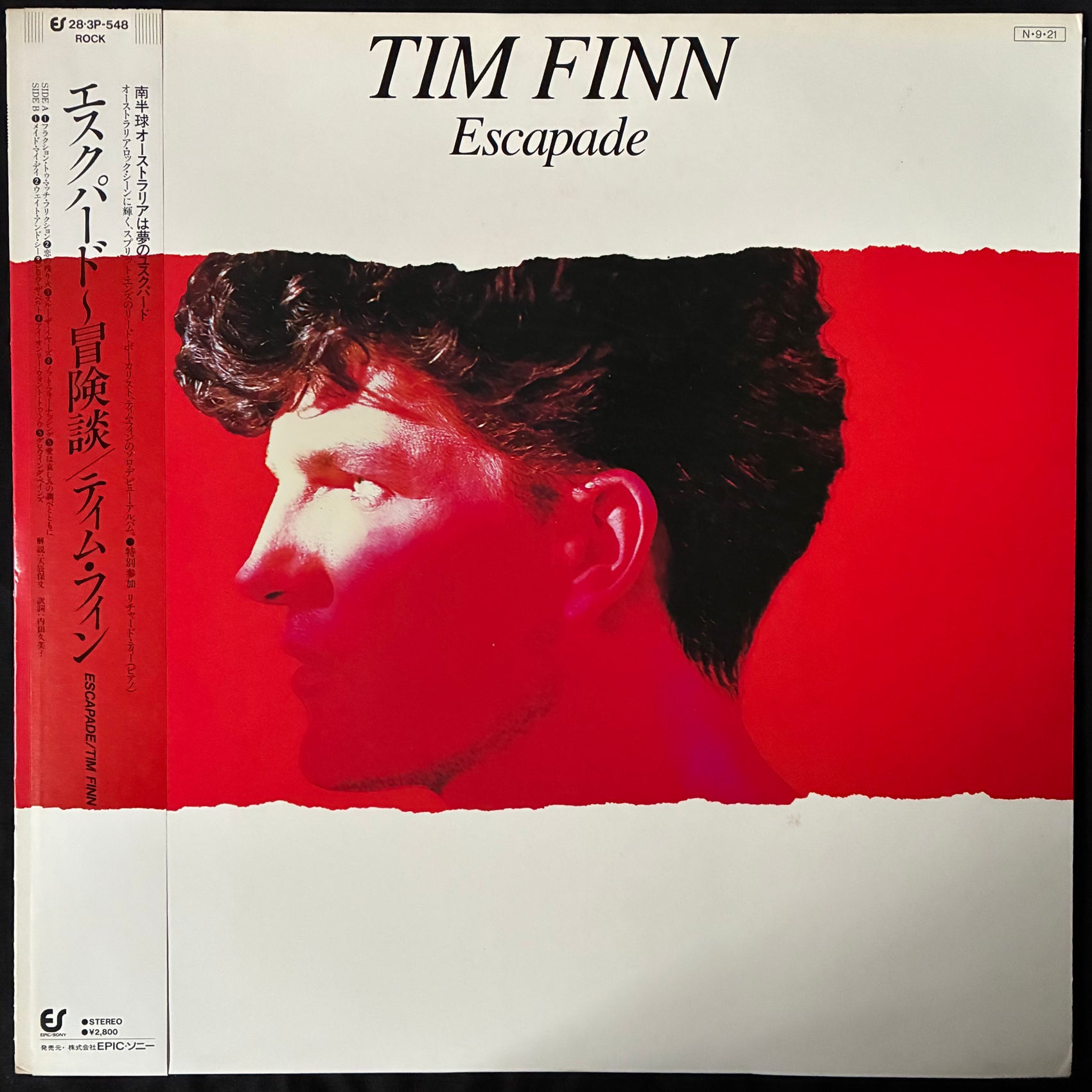 TIM FINN - ESCAPADE (USED VINYL 1984 JAPAN M-/VG+)